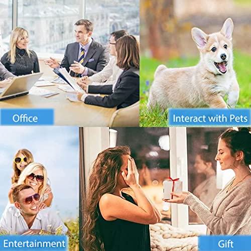 Qpets® Interactive Dog Toys Voice Recording Button Buttons for Communication Pet Training Buzzer 30 Second Record Playback Funny Gift Study Office Home Blue 2PCS