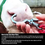 Qpets® Cattle Nose Ring No-Piercing Bull Clip-on Stainless Steel Detachable Cows 2 PCS