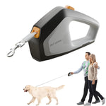 Qpets Retractable Dog Leash with 16.4 ft Tape and 360° Swivel Clasp | Comfort Silicone Handle