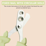 Qpets Cat Nail Clipper for Cats and Dogs with Dual Hole Design and Ergonomic Handle | Stainless Steel Blades and Built in Nail File