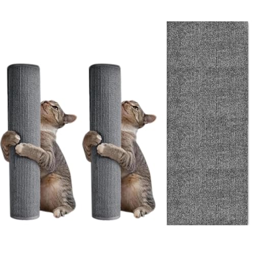 Qpets® Cat Scratch Pad, Scratch Pad for Cats, Self Adhesive Pets Cat Scratcher Cardboard Mat Wall Floor Furniture Protection (2Pack)