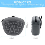 Qpets Dog Treat Pouch for Training and Walking with Zipper Closure and 1.67 Cups Capacity | Food Grade Silicone Grey