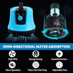 Qpets® 85W Quiet Submersible Water Pump Adjustable Flow 4.5M Lift 4500L/H Low Noise Portable with Suction Cup Base for Aquarium Pond Garden Fountain 2PCS