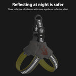 Qpets Large Dog Harness for Outdoor Walks with Dual D-Rings and 3M Reflective Nylon | Size L