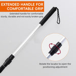 Qpets Cat Litter Shovel for Indoor or Poultry Use with 22–41.9 in Retractable Handle | 5.7 in Metal Slotted Scoop