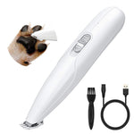 Qpets® Professional Cat Dog Trimmer for Paw - Cordless Pet Grooming Clipper with USB Recharge, Two-Speed Quiet Motor, Skin-Friendly Stainless & Ceramic Blade, Compact Design for Cat and Dog Care