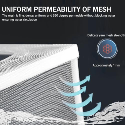 Qpets® Fish Breeding Box Isolation for Betta with Suction Cups Divider Small Aquarium Tank Nylon Mesh DIY Assembling Fry Hatchery Net Breeder 16x14x15CM 3 PCS