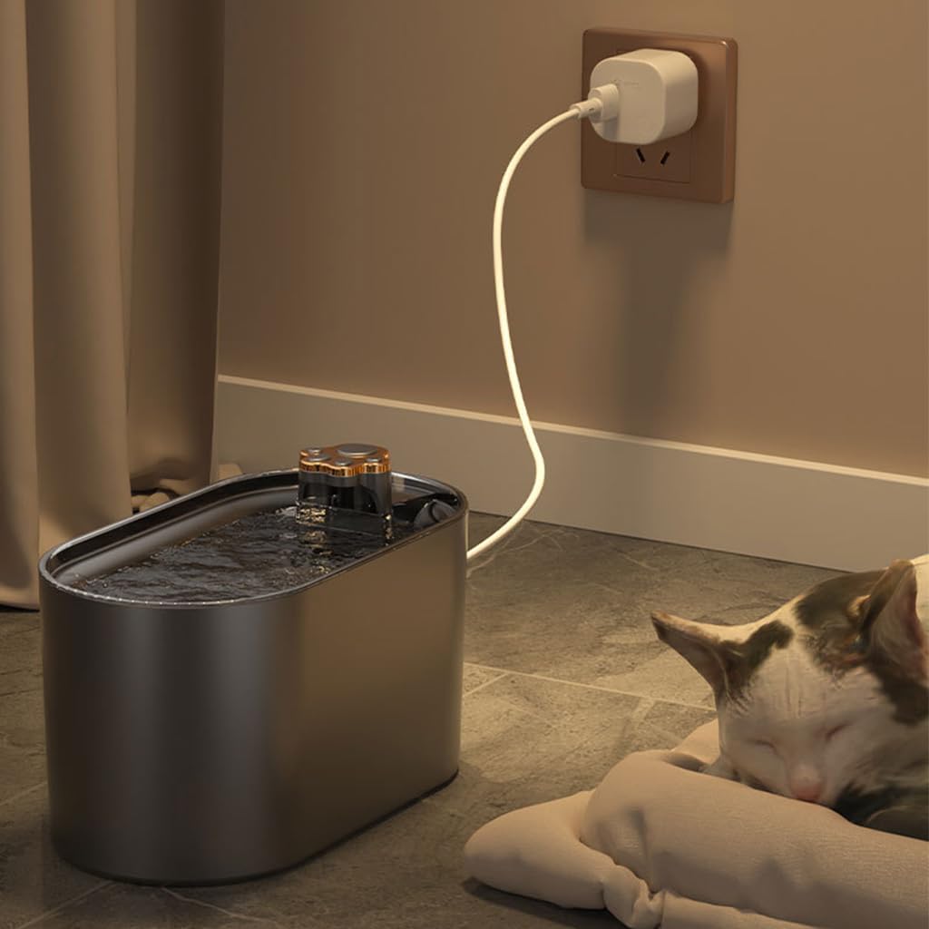 Qpets Cat Water Fountain with Triple Filtration and LED Indicator | 3L USB Ultra Quiet Dispenser