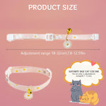 Qpets Cat Collar for Daily Wear with Quick Release Buckle and Bell | Adjustable 18–32cm Cotton