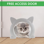 Qpets Cat Door for Interior Doors with 16.5–22 cm Opening and 360° Silent Hinge | ABS Build