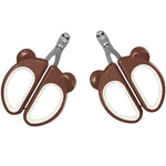 Qpets Cat Nail Cutter for Small Pets with 2mm Crescent Blade and Ergonomic Bear Handle | Stainless Steel Trimmer