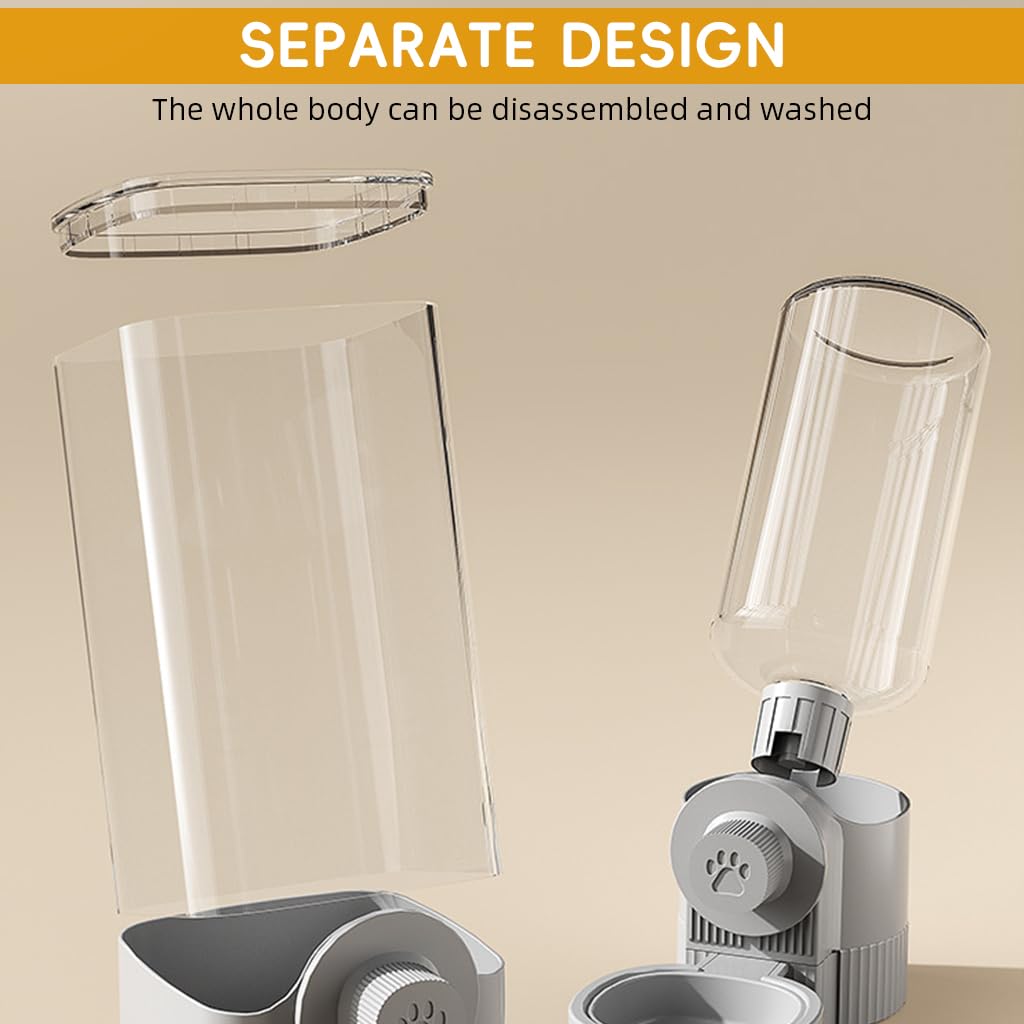 Qpets Auto Cat Feeder with 1200ml Food & 520ml Water Bowls featuring Gravity Feed System | Cage Mounted for Small Pets