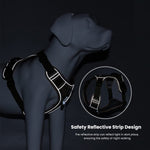 No Pull Dog Harness with Safety Reflective Strip Quick Release Buckle Adjustable Size Easy Control Handle for Medium Large Dogs(XL, Recommended Weight: 22.5kg-45kg)