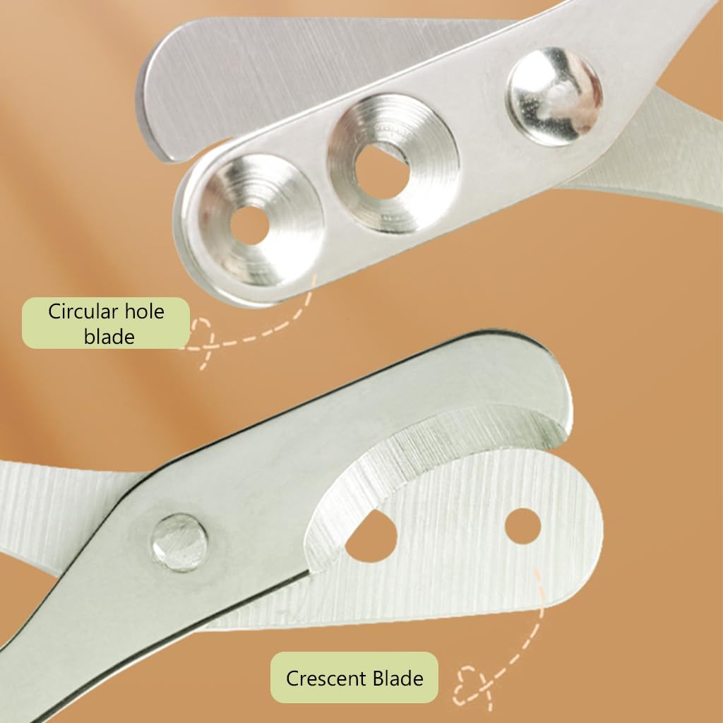 Qpets Cat Nail Clipper for Cats and Dogs with Dual Hole Design and Ergonomic Handle | Stainless Steel Blades and Built in Nail File