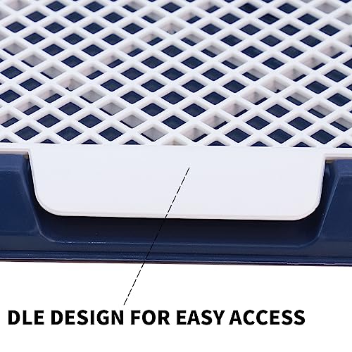 Qpets® Indoor Dog Potty Training Tray Mesh Puppy Toilet Non-Slip Reusable Easy Clean Pet Pee Poop for Small Medium Dogs 65x50cm 3 PCS
