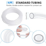 Qpets Fish Tank Oxygen Tube for Aquarium Air Pump with 4m Pipe and 2 Air Stones | Secure Suction Cups