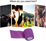 Qpets® 9 Pcs Crepe Bandage & Kinesiology Tape Set, Self Adhesive Elastic Cohesive Tape for Finger, Tattoo, Nail, Pet Injury, Physiotherapy, DIY, Crafts, Journaling & Wound Care Combo