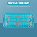 Qpets Mini Desk Fish Tank for Home or Office with 3 Layer Dividing Inserts and Air Lid | Clear Acrylic 9.5×19 cm