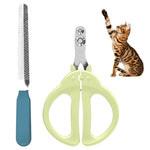 Qpets Cat Nail Clipper for Cats and Dogs with Dual Hole Design and Ergonomic Handle | Stainless Steel Blades and Built in Nail File