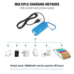 Qpets Aquarium Air Pump for Small Tanks with Ultra Quiet 40 dB USB Power | 3 PCS Set