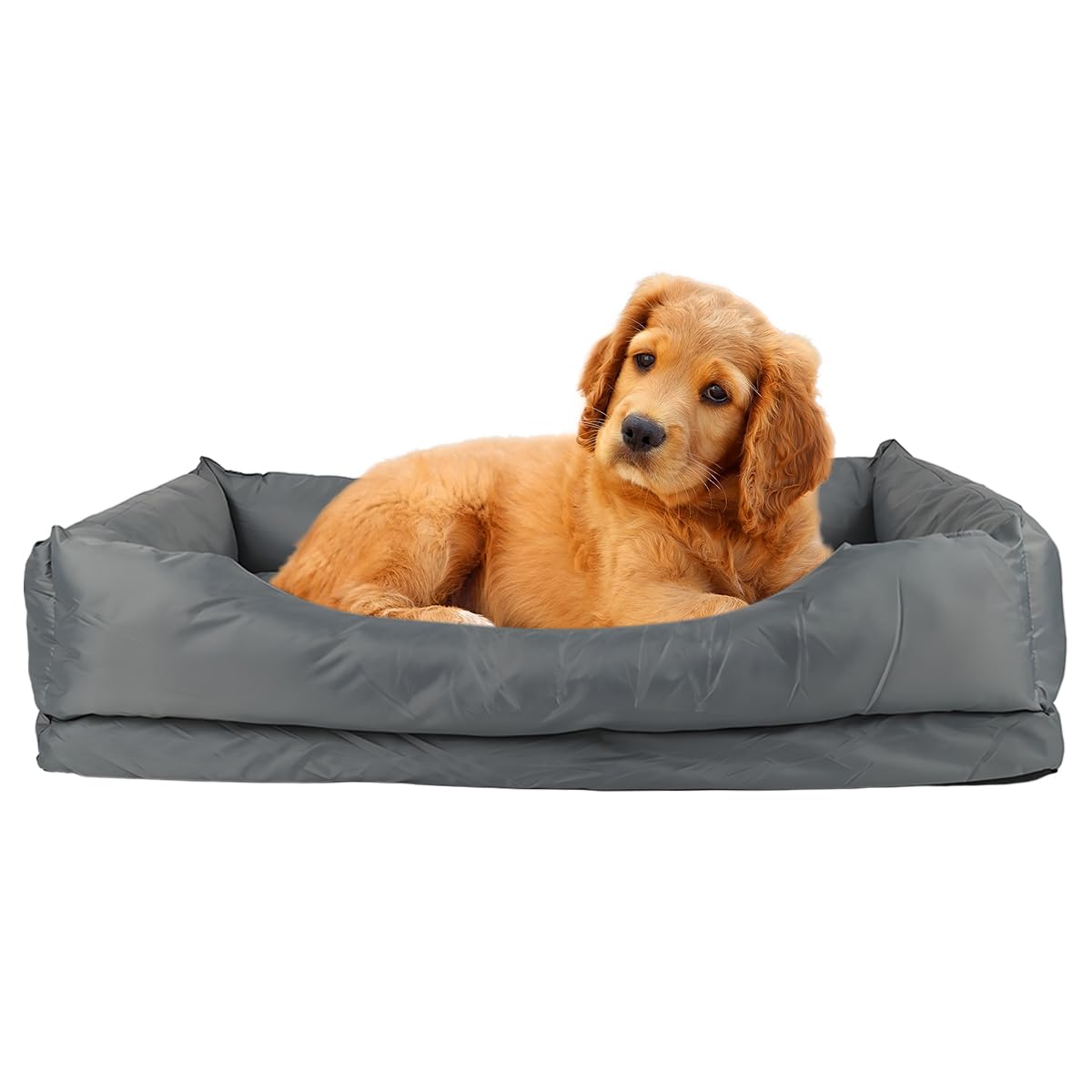 Qpets Dog Couch for Small and Medium Pets featuring Anti Slip Base and 210 Oxford Cloth Waterproof Cover 75x55x19cm
