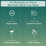 Qpets Auto Fish Feeder for Home and Travel with 250 ml Capacity | Adjustable Silent Feeding