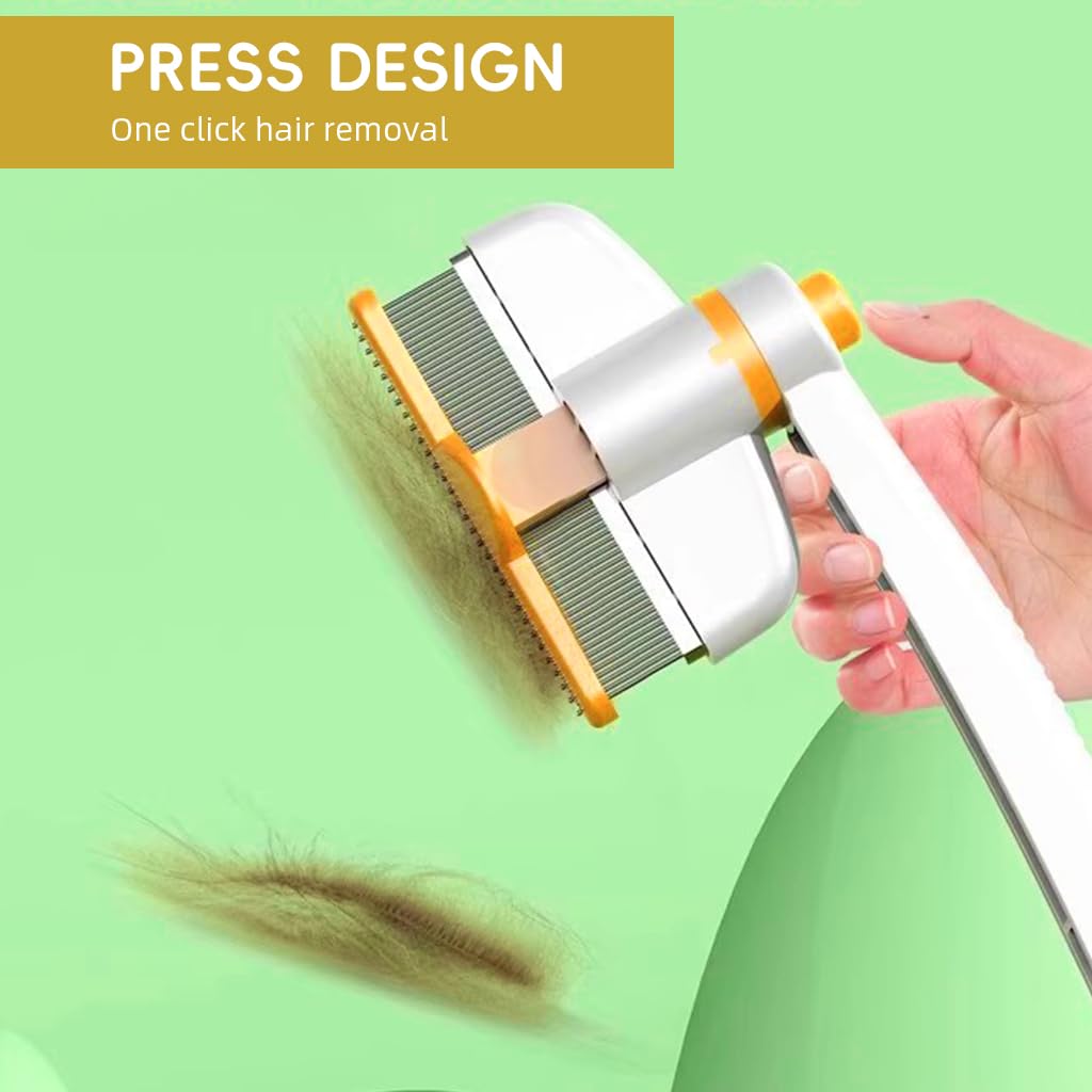 Qpets Dog Hair Slicker Brush for Cats and Dogs with Rotatable Head and Stainless Steel Bristles