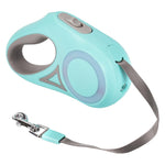 Qpets LED Retractable Dog Leash for Night Walks with 9.8 ft Tape and 360° Swivel Clasp | Green