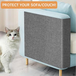 Qpets® Cat Scratch Pad for Cats Cut-to-Fit Scratcher Mat Self Adhesive Pets Cardboard Wall Floor Furniture Protection Grey 30x100CM 3PCS
