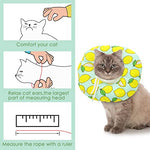 Qpets® Cat Cone Collar Comfy Soft Stuffed PP Cotton Adjustable Size Machine Washable After Surgery Anti-Licking Dog E Recovery for Pet M 16-29cm 3 PCS