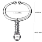 Qpets Cattle Nose Ring for Bulls and Cows with Clip-on Detachable Design | 2 PCS Stainless Steel