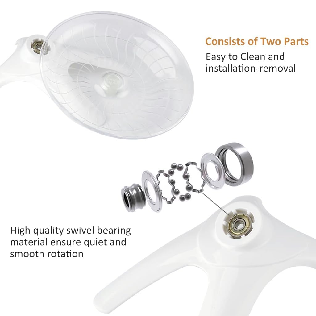 Qpets Hamster Running Wheel for Small and Large Breeds with Silent Tilting Disk | 7 in Exercise Toy