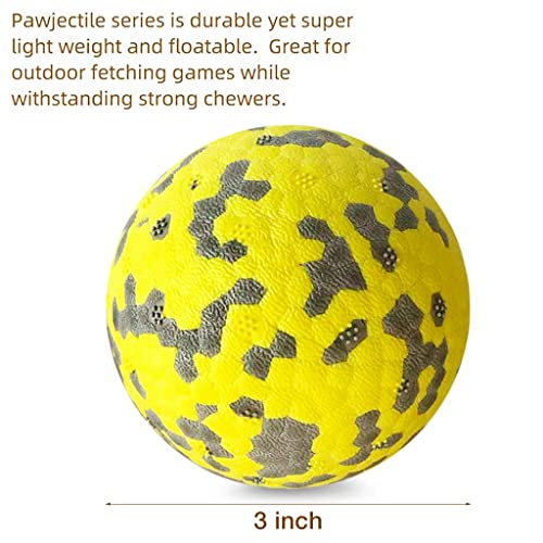 Qpets® 3 inch Dog Ball Durable Toy Balls Bouncy Toys Molar Chew Lightweight TPU Football for Dogs High Bounce Interactive Ball Large Medium Small Birthday Gifts 2 PCS