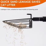 Qpets Cat Litter Shovel for Indoor or Poultry Use with 22–41.9 in Retractable Handle | 5.7 in Metal Slotted Scoop