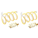 Qpets Cat Tunnel Toy for Indoor Cats with Elastic Spring Frame & Feather Tail Teaser | 2 PCS