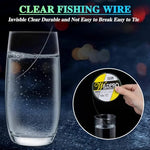 Qpets® 100m 0.5mm Clear Nylon Fishing Wire, Strong Invisible String for Freshwater & Saltwater, High Durability & Elasticity, Abrasion-Resistant Beading Line for Hanging & Angling (2 Pack)