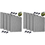 Qpets® 8PCS Fish Tank Dividers Kit Mesh Screen with Suction Cups PP Plastic Aquarium Isolation Boards Separators for Dividing Fish Turtles Lizards 30x30cm