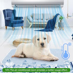 Qpets® Small Dog Mat 100X75cm Stylish Bed Pet Sleeping Pad for Summer Heat Relief Easy to Clean Design Supports Pets Up to 90lbs 3PCS