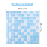 Qpets Cat Cooling Mat for Small Pets featuring Cooling Ceramics 30x30 cm Blue Mosaic Design