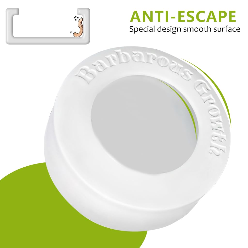 Qpets Reptile Feeding Bowl for Terrarium Feeding with Escape‑Proof Cap 6.7 cm Diameter | PP Material for Leopard Gecko and Bearded Dragon