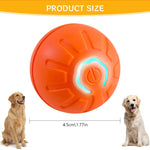 Qpets Small Dog Ball for Indoor and Outdoor Play with 60 Minute Charge and Vibrant Lights | Non Toxic Rubber Toy Relieves Anxiety