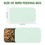 Qpets Bird Feeder for Parrot Training with Sliding Lid and Stainless Steel Box | Portable Outdoor Food Storage