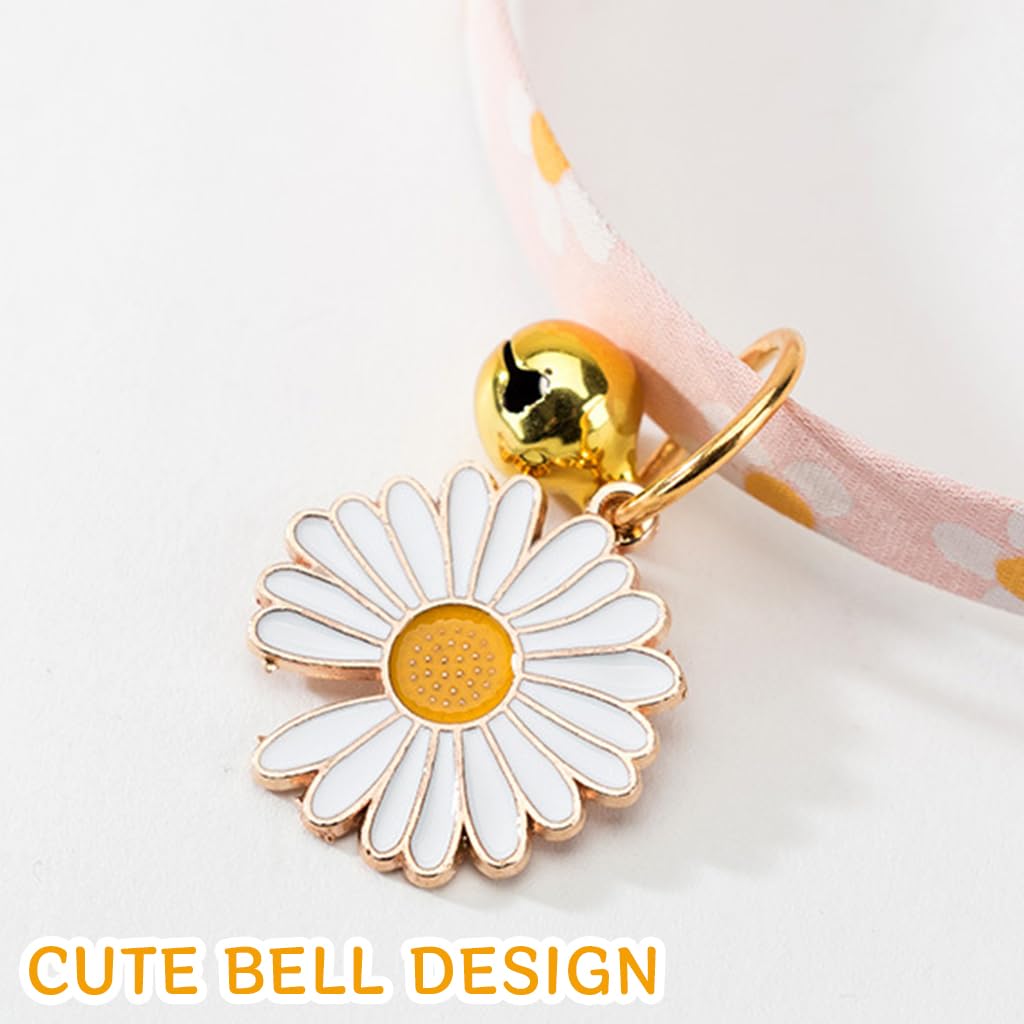 Qpets Cat Collar for Daily Wear with Quick Release Buckle and Bell | Adjustable 18–32cm Cotton