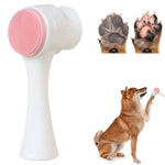 Qpets Dog Paws Cleaning Brush for Daily Paw Care with Dual Sided Bristles and Silicone Scrubber
