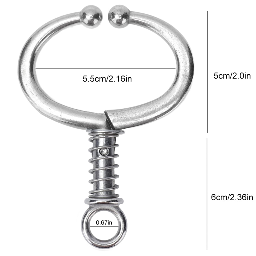 Qpets® Cattle Nose Ring No-piercing Bull Nose Ring Clip-on Cattle Nose Ring Stainless Steel Detachable Cattle Cows Nose Ring