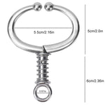 Qpets® Cattle Nose Ring No-piercing Bull Nose Ring Clip-on Cattle Nose Ring Stainless Steel Detachable Cattle Cows Nose Ring
