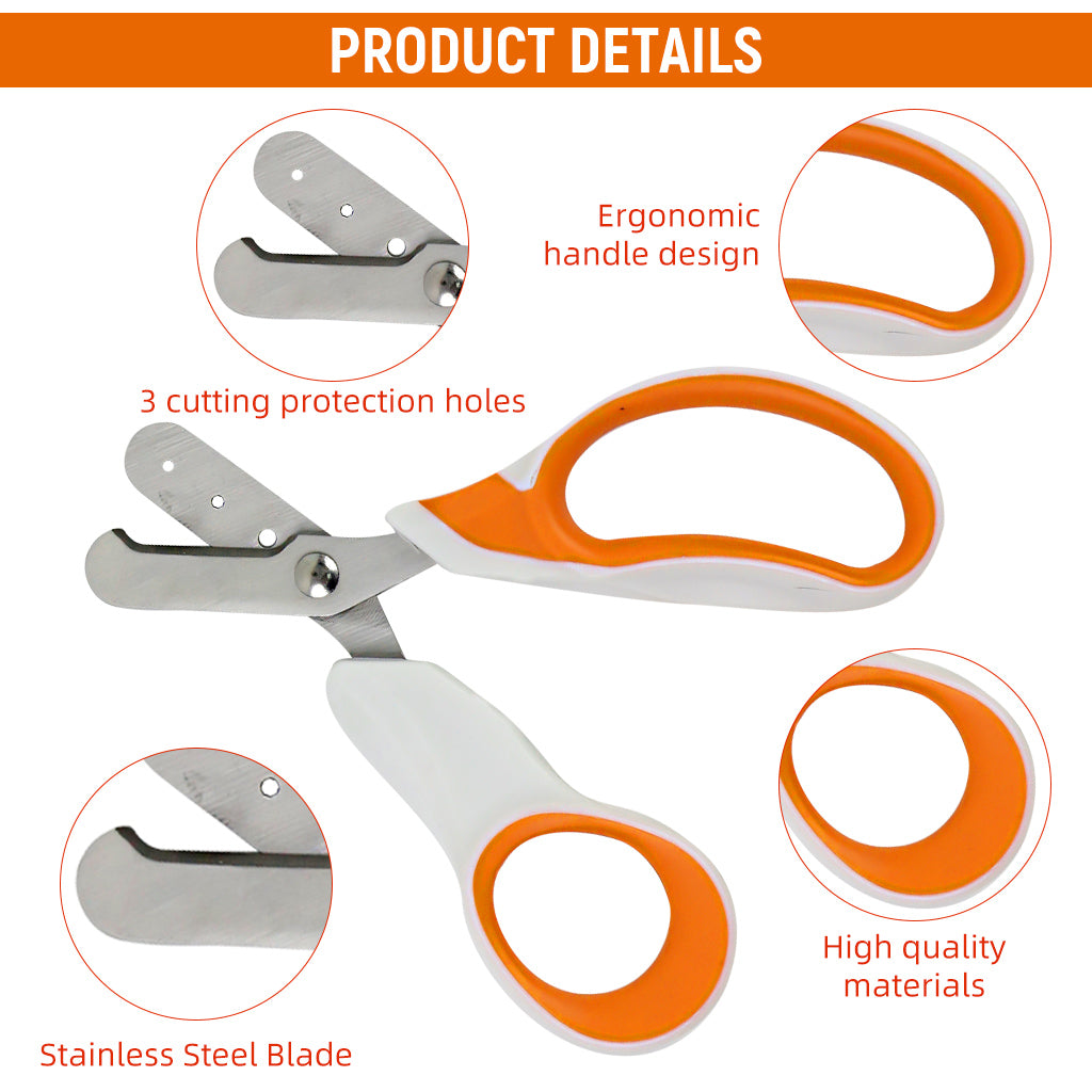 Qpets® Cat Nail Clipper with 3 Cutting Guarding Holes 1.5mm/2mm/3mm Safety Nail Clipper for Cats Stainless Steel Safety Pet Nail Grooming Nail Clipper
