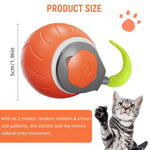 Qpets Smart Cat Toy Ball for Interactive Play featuring 2 Modes and 1.97 in Design | USB Rechargeable Silicone Chasing Toy