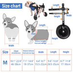 Qpets Dog Wheelchair for Back Legs featuring Double Ring Leash Design and Nylon Frame | Adjustable Fit for Small Disabled Dogs