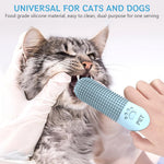 Qpets Dog Finger Toothbrush for Effective Plaque Removal featuring 360° Silicone Bristles